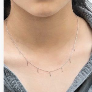 Bar Tassel Drop Necklace | Silver (Sterl.)